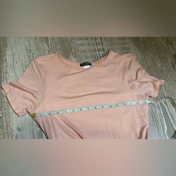 VENUS baby pink ruched midi dress S - Picture 4 of 7